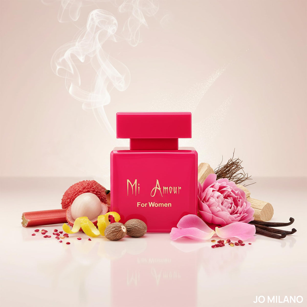 Jo Milano Mi Amour rose floral heart close-up highlights feminine elegance