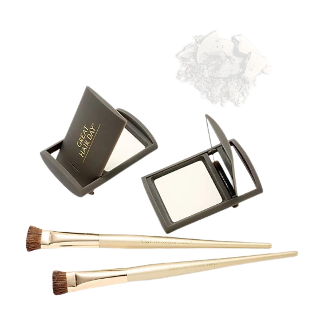 Joan Rivers Great Hair Day root touch up powder compact in white creates fuller roots