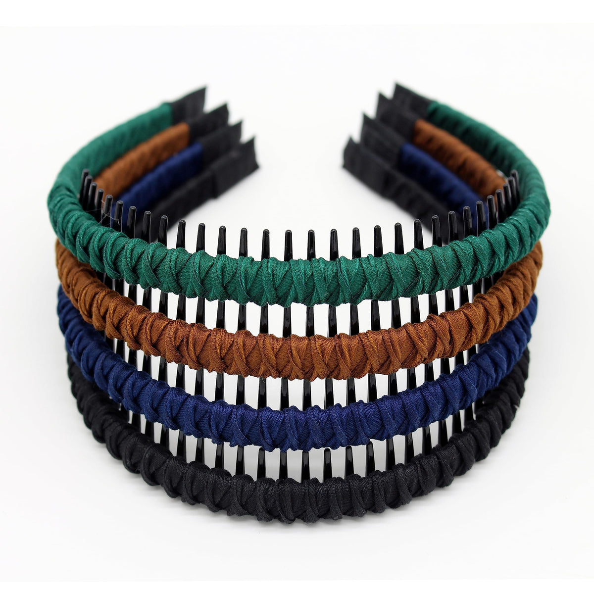 JOBAND headband with non-slip teeth keeps hair in place during workouts.