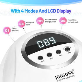 JODSONE U V LED Nail Lamp LCD display enables precise timing control