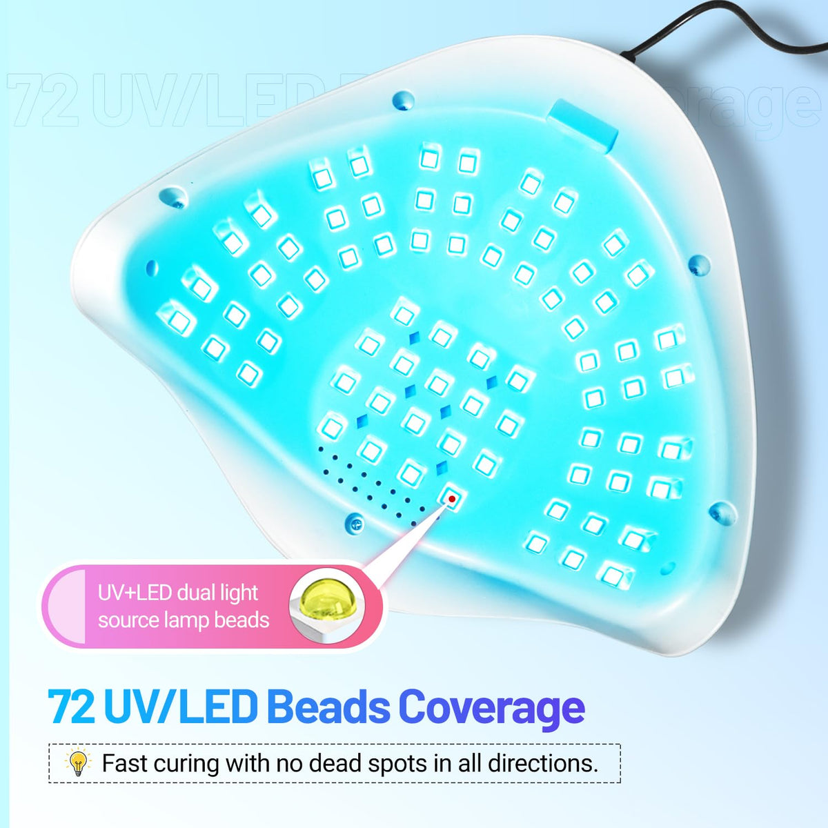 JODSONE U V LED Nail Lamp smart sensor activates automatically