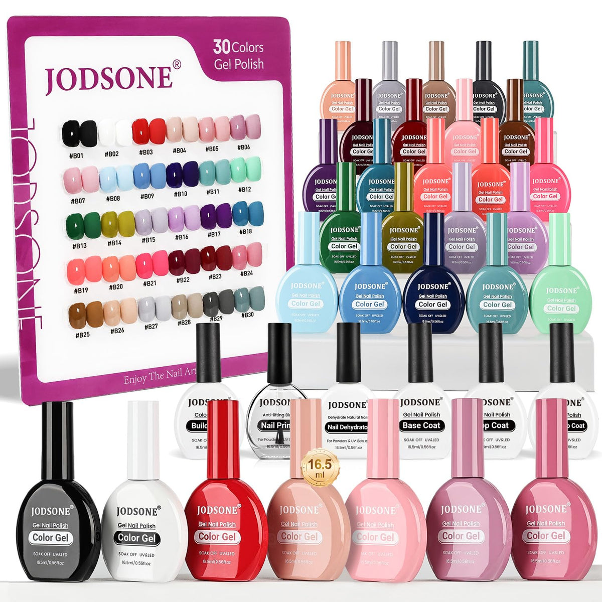 JODSONE 30-color gel polish set for versatile at-home manicures.
