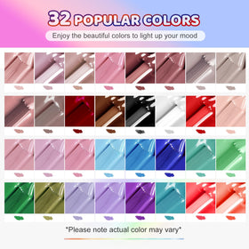 JODSONE 32-color gel polish collection offers vibrant options for any look.