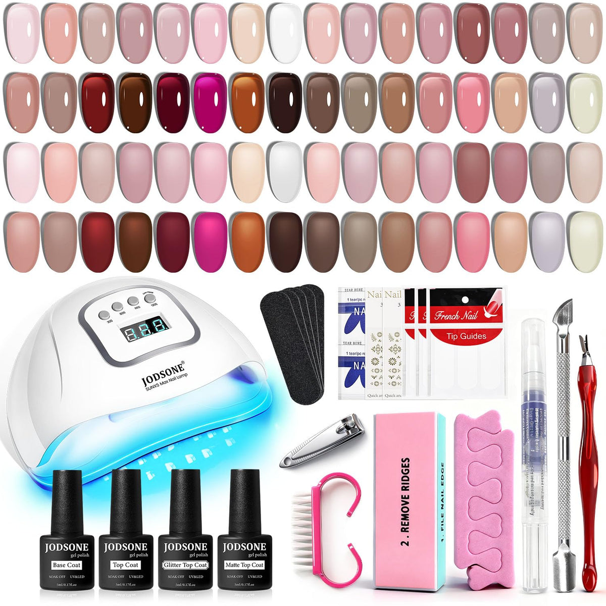 JODSONE jelly gel nail polish kit with vibrant colors for at-home manicures.