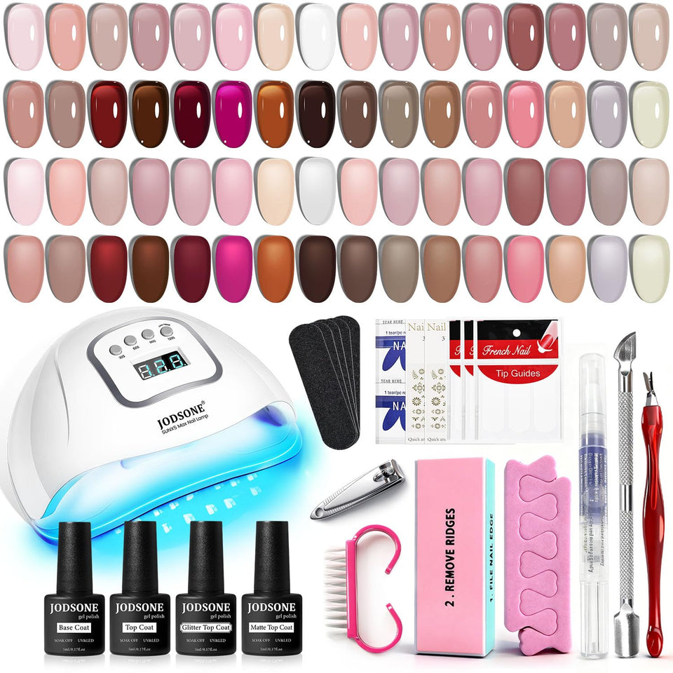 JODSONE jelly gel nail polish kit with vibrant colors for at-home manicures.