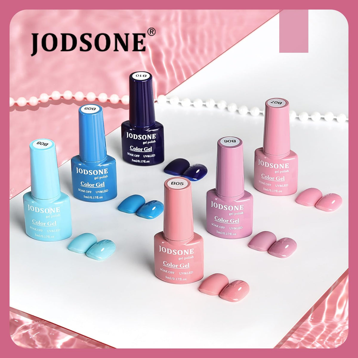 JODSONE base coat bottle for long-lasting adhesion and smooth application.