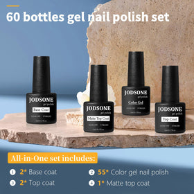 JODSONE color gel nail polish bottles showcase a vibrant palette for all-season styles.