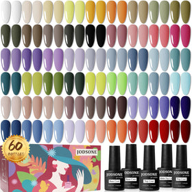 JODSONE gel nail polish set gift box with 60 bottles for versatile at-home manicures.