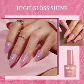 JODSONE glitter top coat bottle adds sparkle for festive nails.
