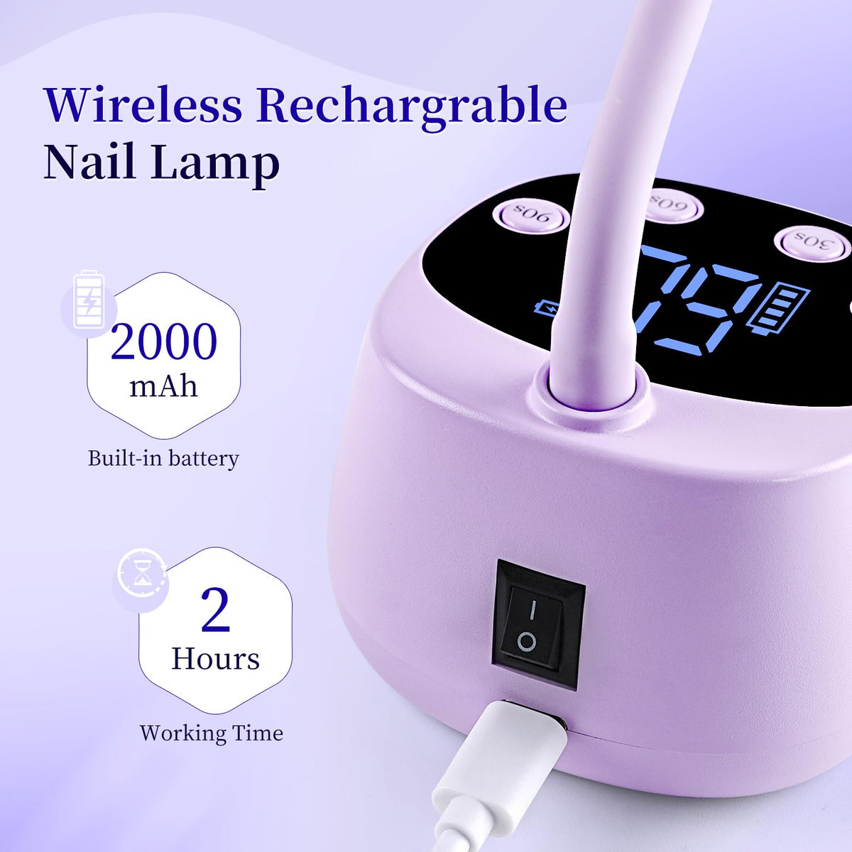 JODSONE gooseneck bend offers flexible positioning for comfortable nail sessions