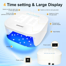 JODSONE large-lcd-display provides clear timing for precise gel curing.