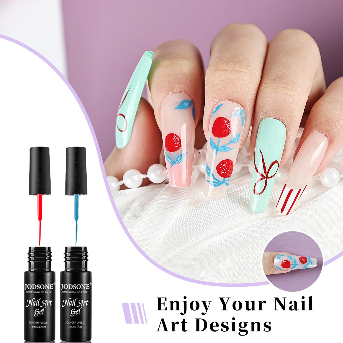 JODSONE LED curing enables quick home nail art