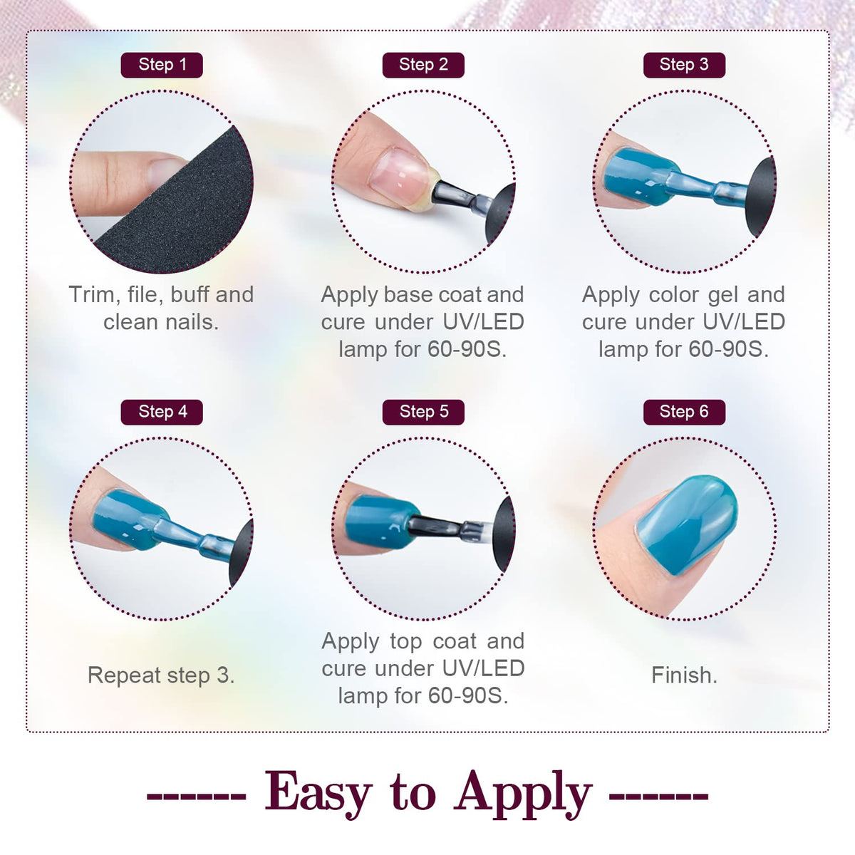 JODSONE long-lasting polish stays smooth for weeks.