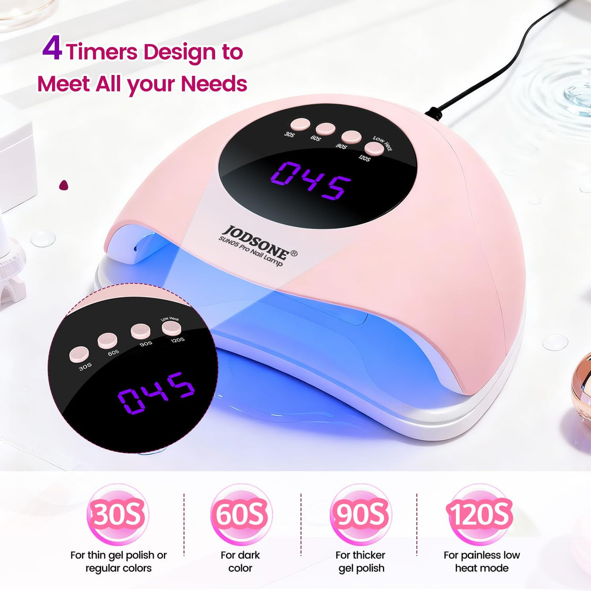 JODSONE nail brush enables precise painting and clean application.