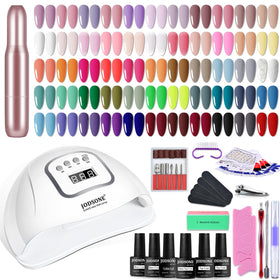 JODSONE nail drill at work, preparing the nail surface for lasting color.