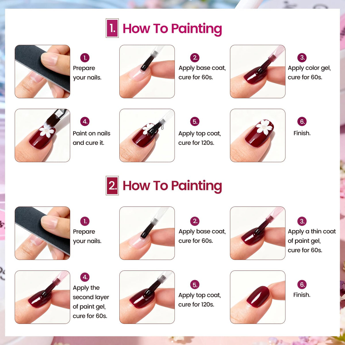 JODSONE LED nail lamp provides quick curing with smart sensor.