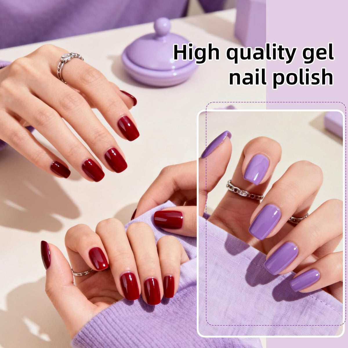 JODSONE quick curing nail lamp with LED display speeds up drying.