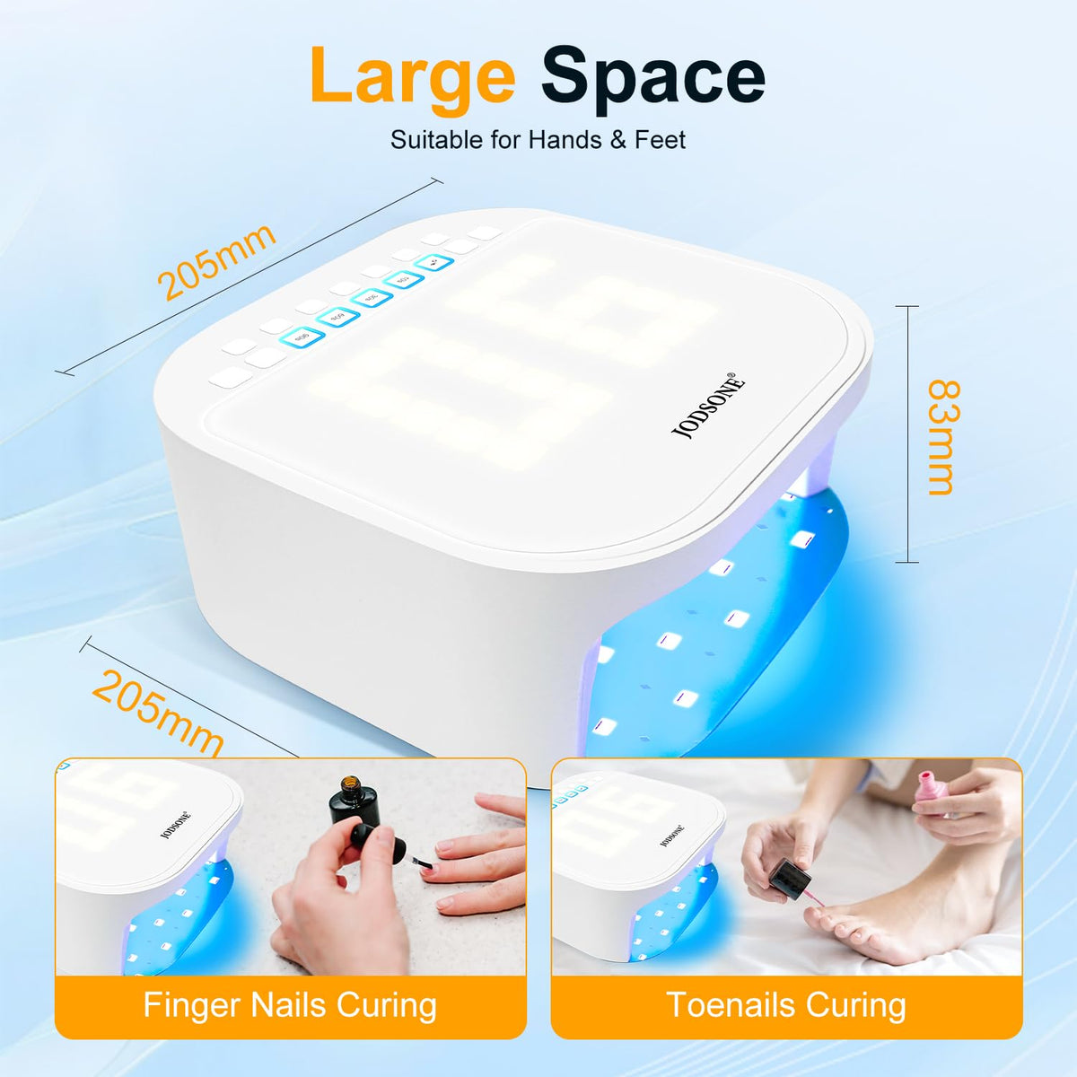 JODSONE-rechargeable-battery enables cordless use at salon or home.