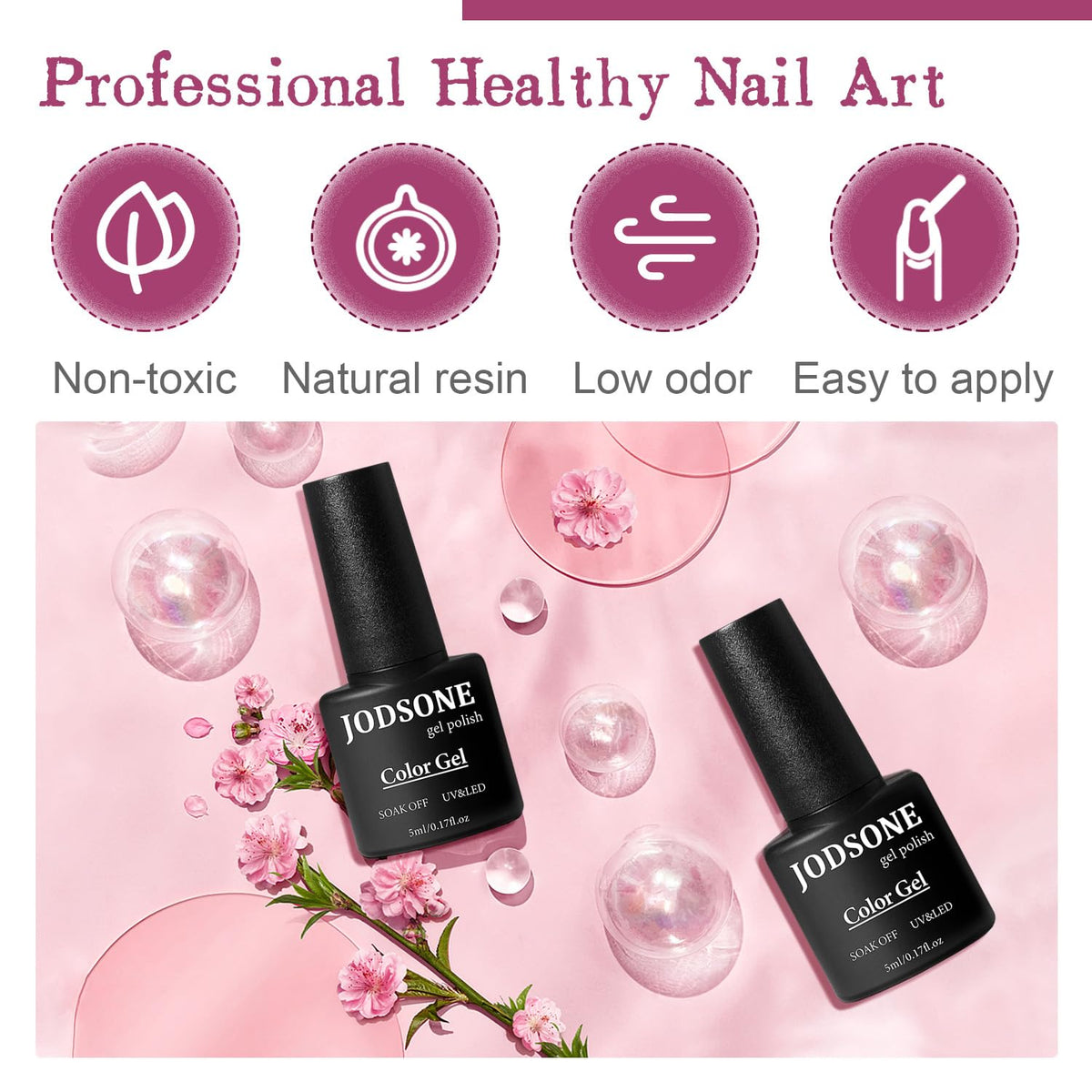 JODSONE Summer Bright Blue captures bold, breezy vibes for chic nail styling.