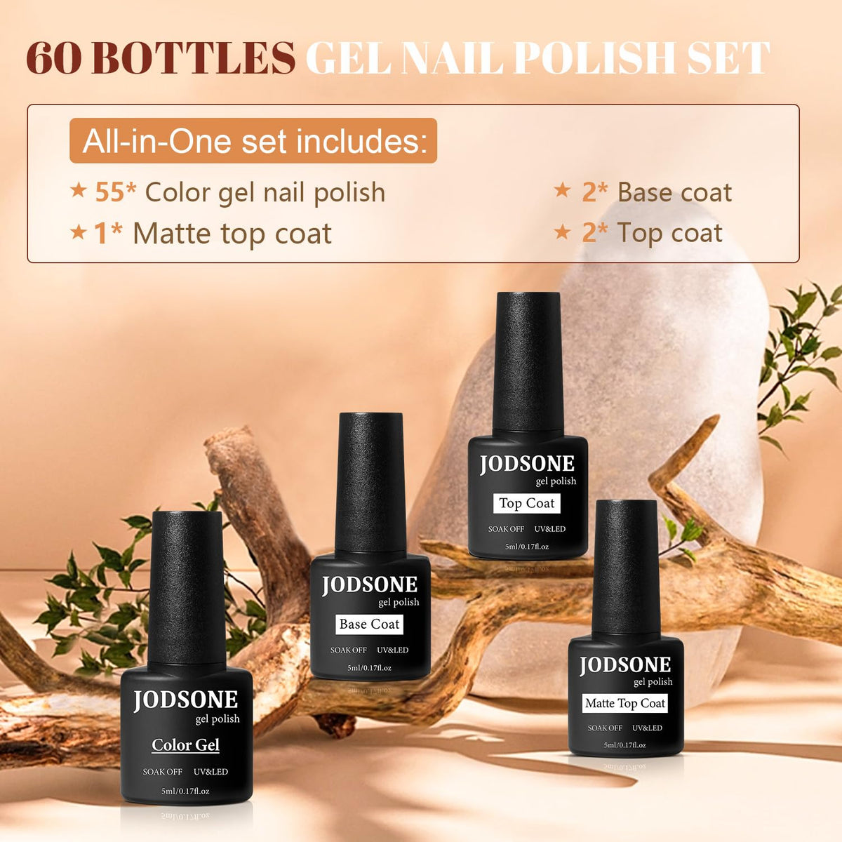 JODSONE base coat and top coat set for durable finishes