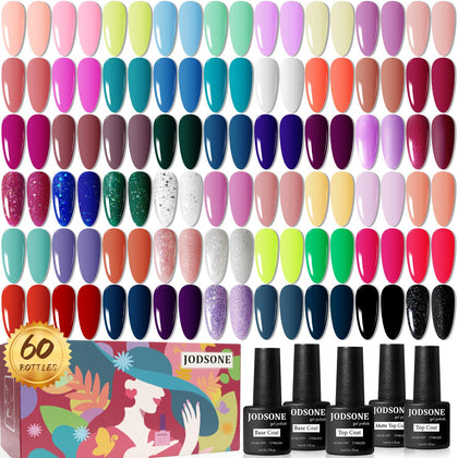 JODSONE gel nail polish starter kit with 55 colors for versatile at-home manicures