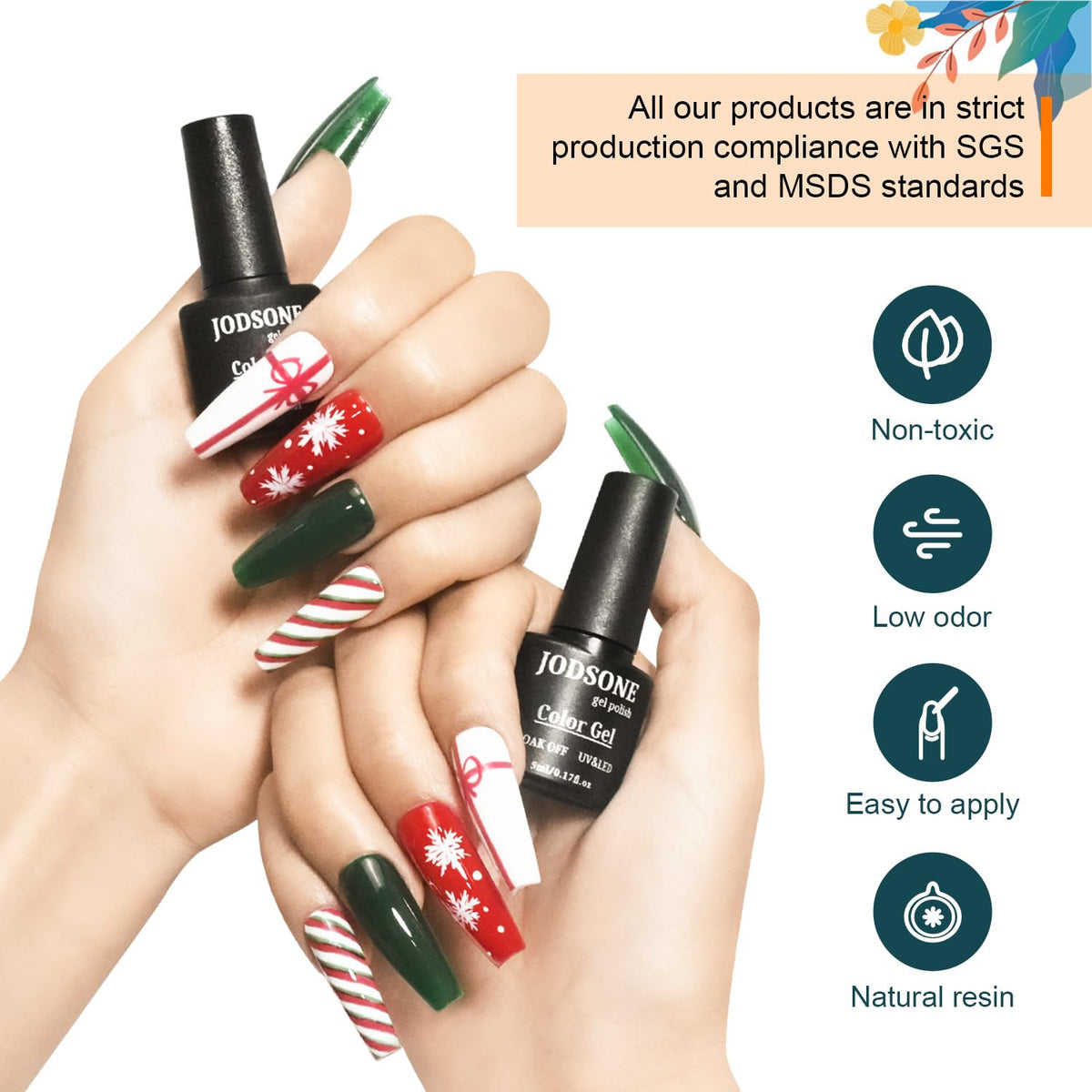 JODSONE nail art tools included for DIY manicures
