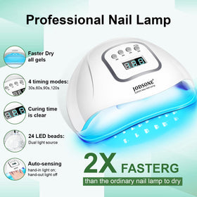 JODSONE professional nail lamp with LCD display and auto-sensor.