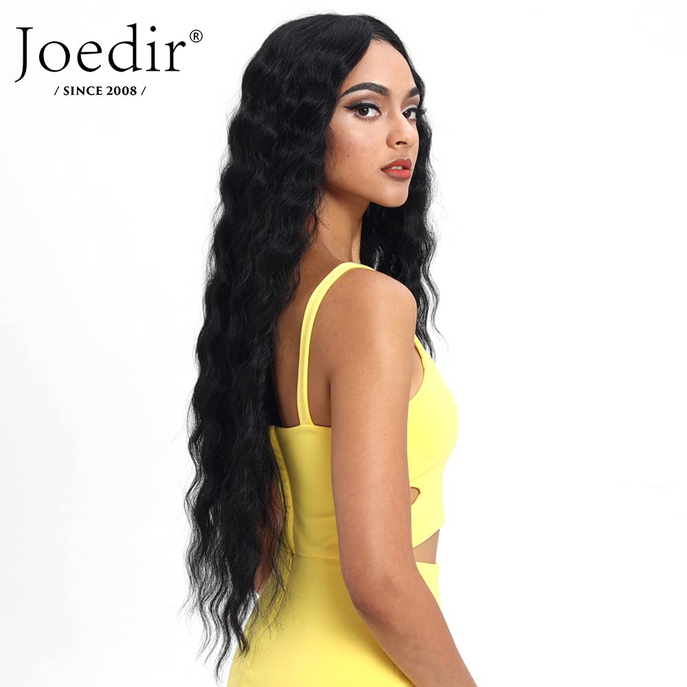 Joedir 130 percent density black wig for fuller, natural-looking volume