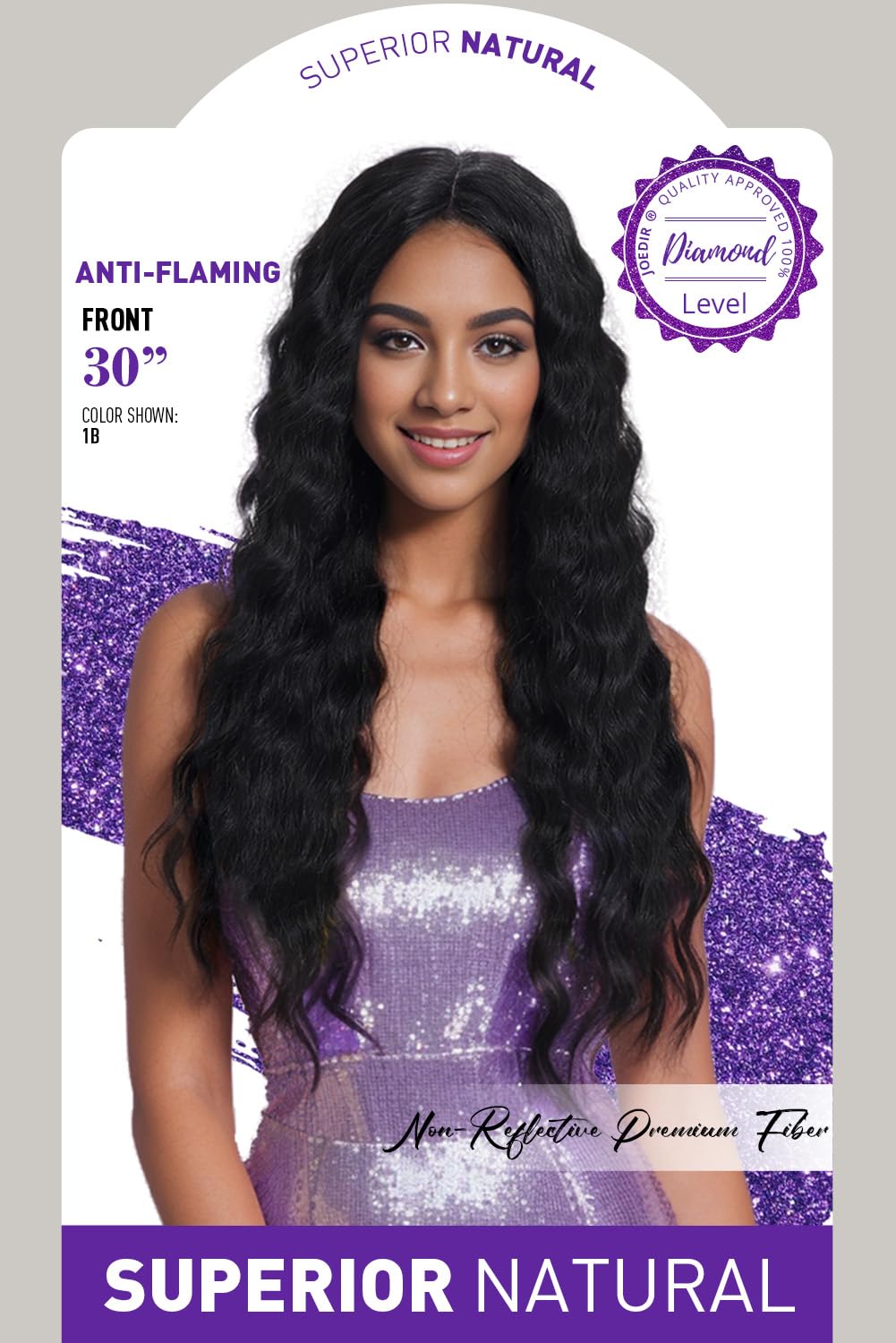 Joedir deep middle-part lace area enables seamless parting and customizable looks.