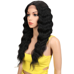 Joedir lace front wig 24in back view for easy everyday wear with movement.