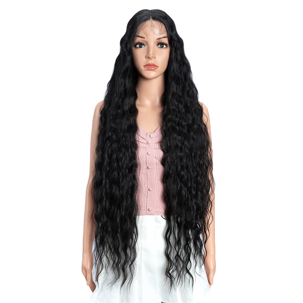 Joedir lace front wig 38 inch wavy, natural look for daily wear.