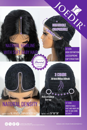 Joedir premium silky-soft texture mirrors real hair for comfortable wear.