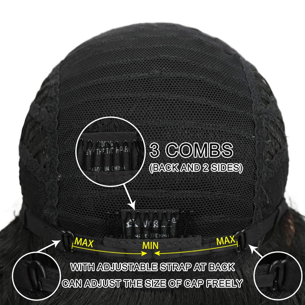 Joedir wig cap included keeps secure fit and comfortable wear.