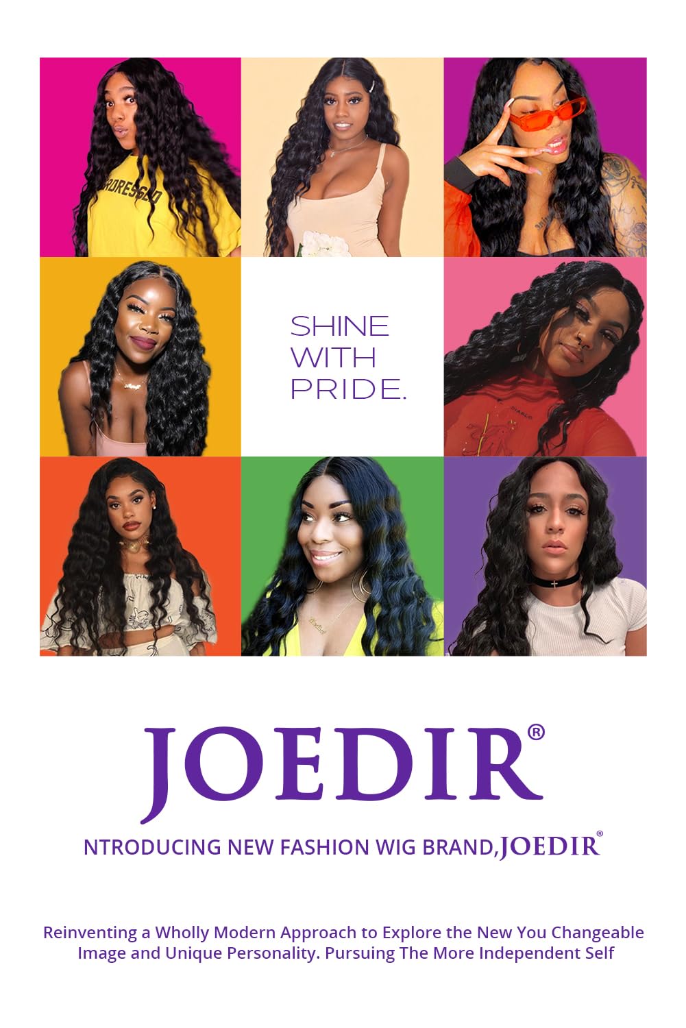 Joedir wig cap included for easy, secure wear.