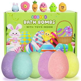 JoFAN Easter bath bombs in six colors unleash fragrant fizz for a playful bath time.