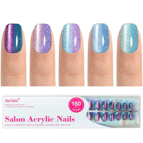 Jofay Fashion cat eye press-on nails short with five styles for quick at-home glamour.