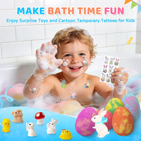 JOFEI colorful bath bombs fizz and foam, providing gentle, fun bath experiences