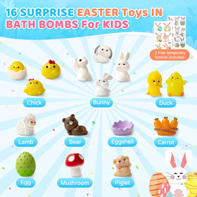 JOFEI Easter bath bombs in gift box, ideal as colorful kids' Easter basket filler