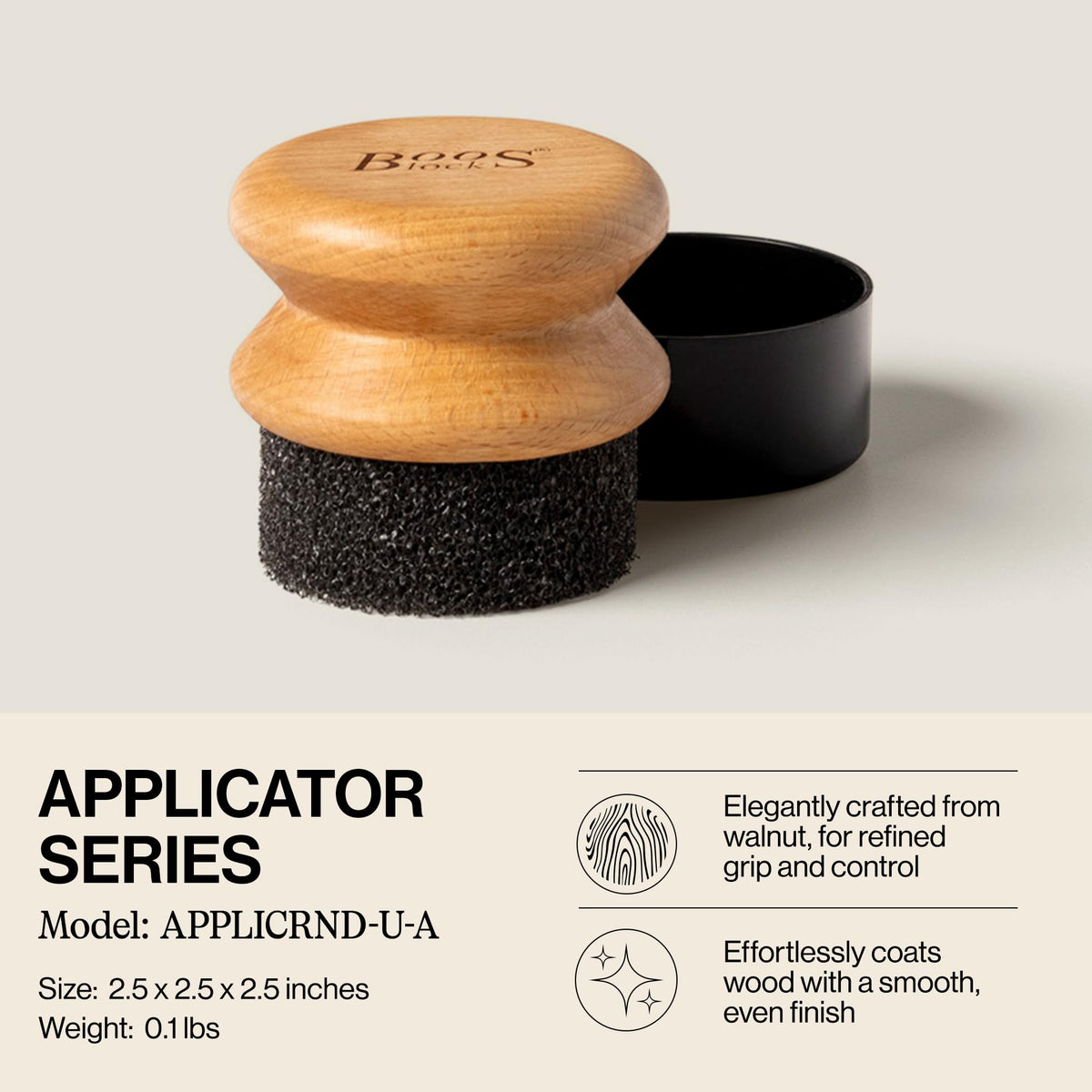 Silver-ion treated sponge from John Boos for hygienic oil application
