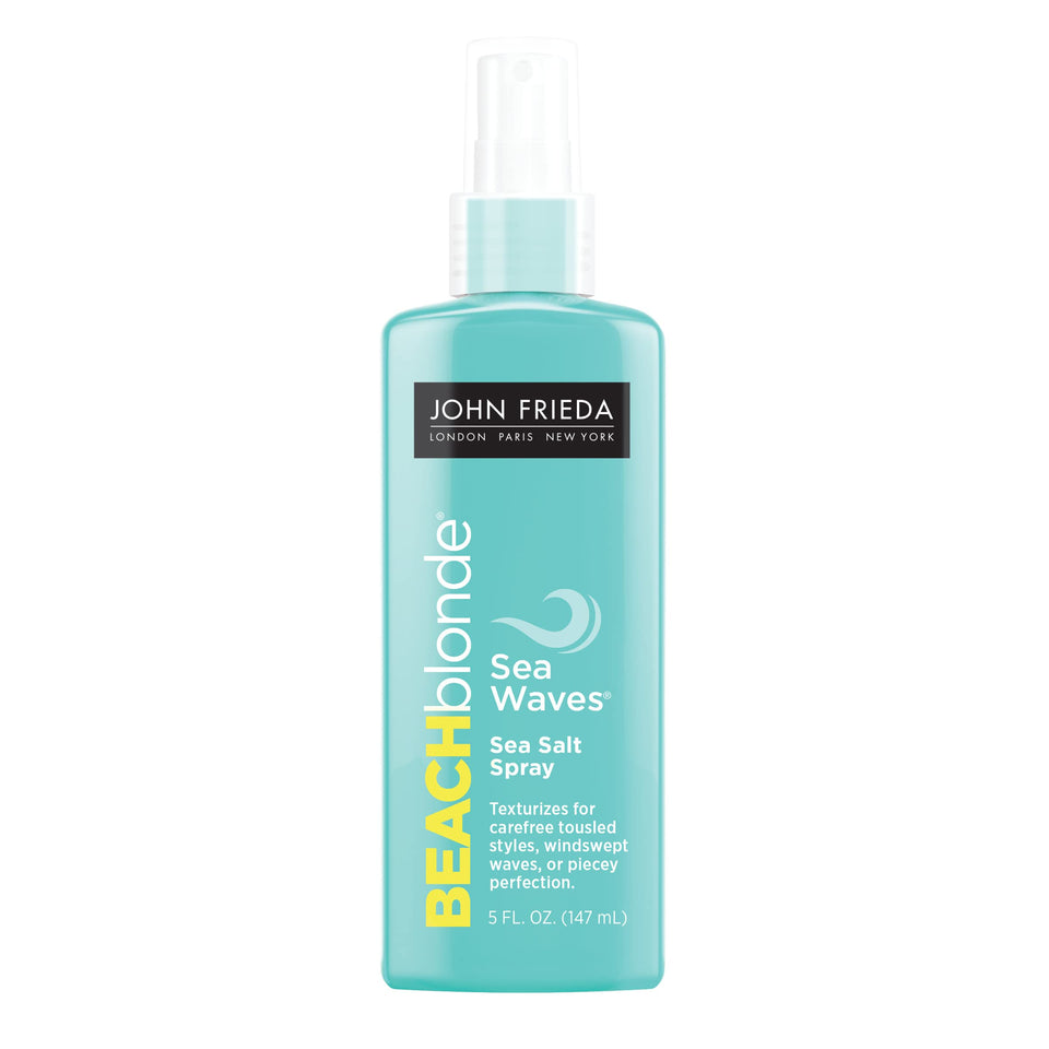 John Frieda Beach Blonde Sea Waves spray bottle for natural texture and volume.