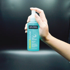 John Frieda Beach Blonde creates tousled waves for various hair lengths.