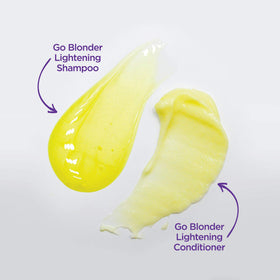 John Frieda BlondMend technology icon on packaging indicating gradual lightening support