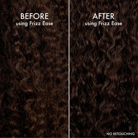 John Frieda Frizz Ease shampoo and conditioner pairing enhances frizz control results.