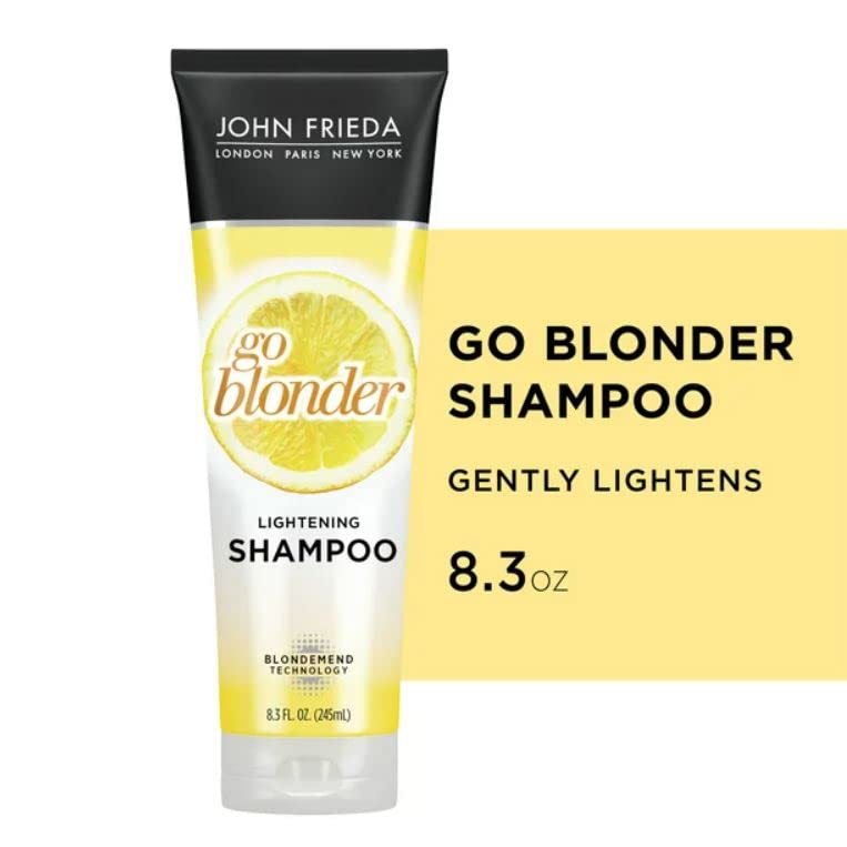 John Frieda Sheer Blonde Go Blonder packaging closeup.