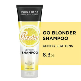John Frieda Sheer Blonde Go Blonder packaging closeup.