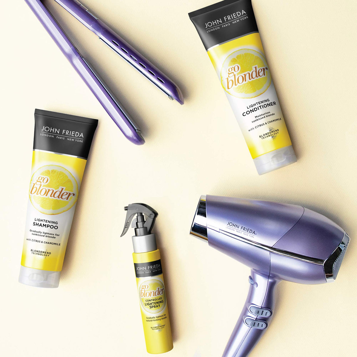 John Frieda Sheer Blonde hair close-up with luminous sun-kissed shine