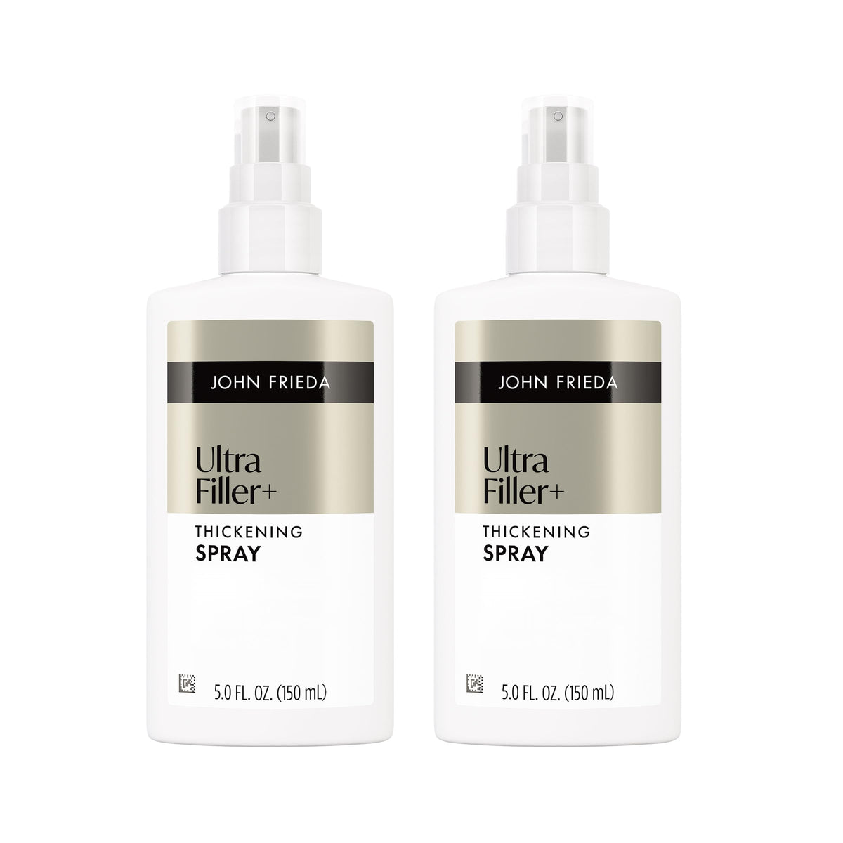 John Frieda ULTRAfiller+ bottle tilt for quick thickening prep.