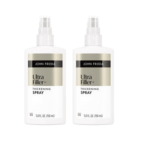 John Frieda ULTRAfiller+ bottle tilt for quick thickening prep.