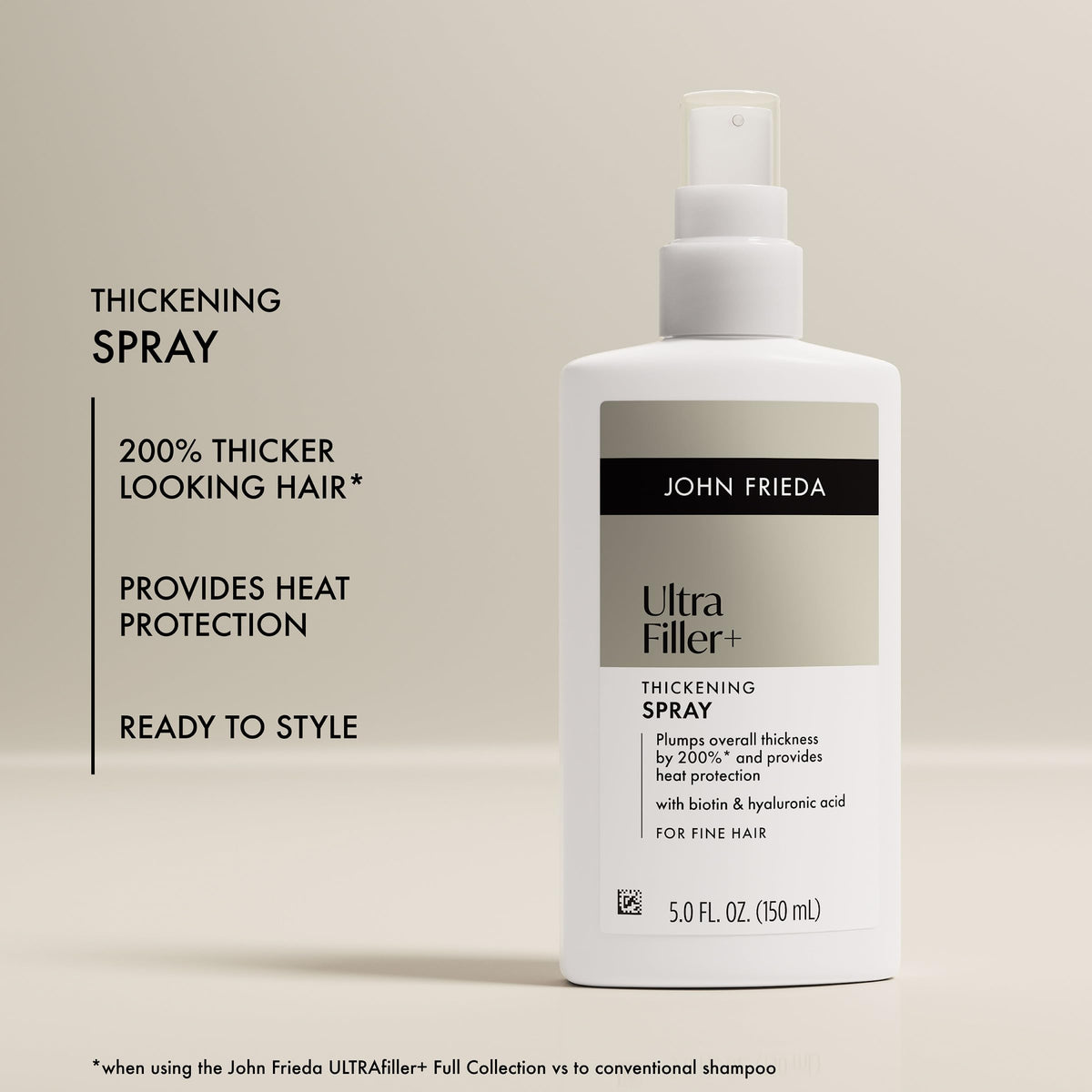 John Frieda ULTRAfiller+ fine hair gains visible volume.