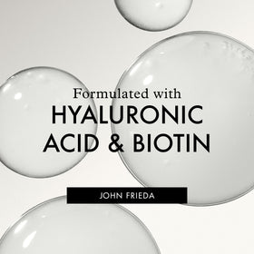 John Frieda ULTRAfiller+ provides heat protection during styling.